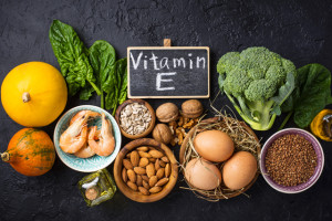 Assortment food sources of vitamin E. Healthy products